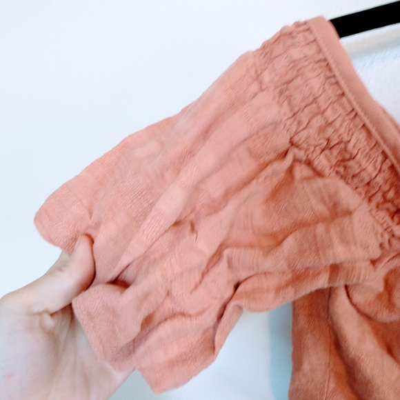 Windsor lace up crop top with puff sleeves size medium. - Picture 3 of 5